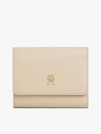Tommy Hilfiger Monogram Logo Trifold Wallet In Brown