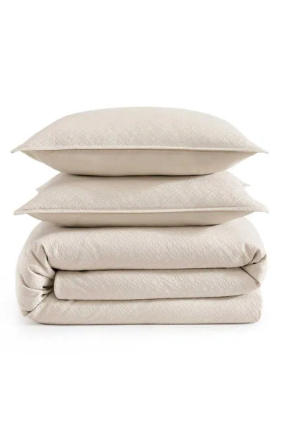 Tommy Hilfiger Monogram Matelassé Comforter & Pillow Shams Set In Neutral