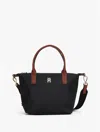 Tommy Hilfiger Monogram Mini Tote Bag In Black