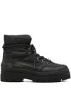 Tommy Hilfiger Quilted Panelled Boots In Black