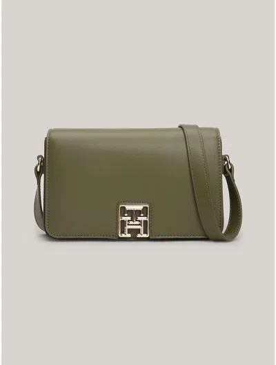 Tommy Hilfiger Monogram Plaque Crossbody Bag In Utility Olive