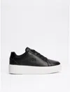 Tommy Hilfiger Monogram Platform Court Sneaker In Black
