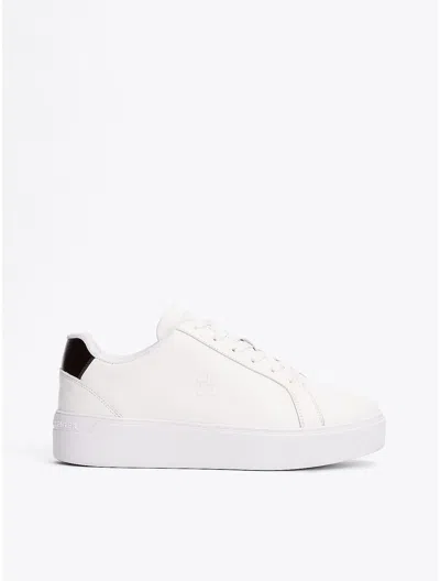 Tommy Hilfiger Monogram Platform Court Sneaker In White