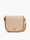 Tommy Hilfiger Monogram Saddle Bag In Sandalwood
