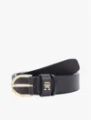 Tommy Hilfiger Logo-plaque Leather Belt