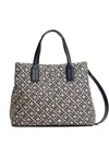 Tommy Hilfiger Jacquard Monogram Logo Crossbody Satchel In Neutral