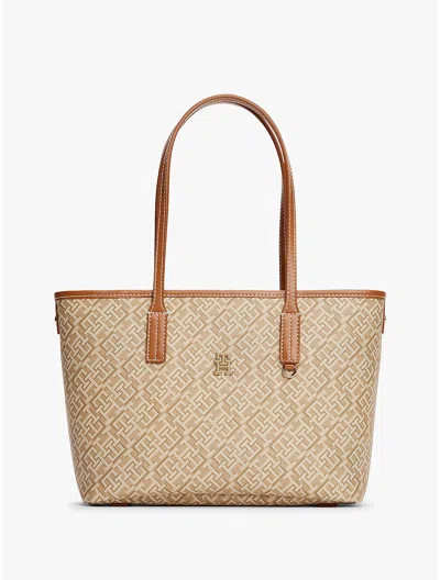 Tommy Hilfiger Monogram Tote Bag In Sandalwood