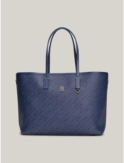 Tommy Hilfiger Monogram Tote Bag In Space Blue