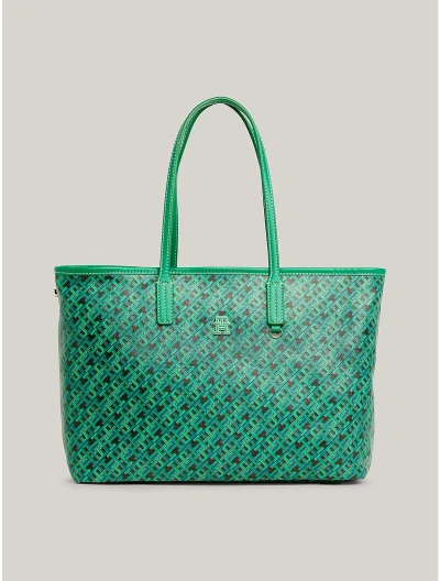 Tommy Hilfiger Monogram Tote In Olympic Green | ModeSens 