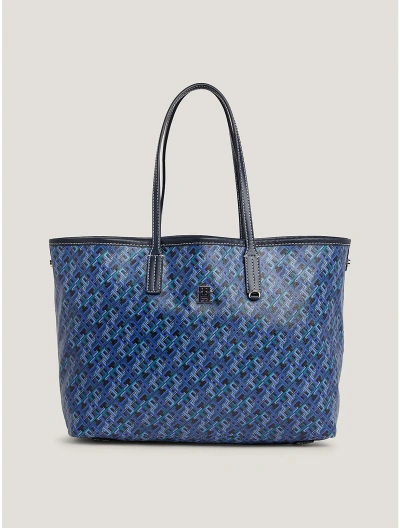 Tommy Hilfiger Monogram Tote In Space Blue