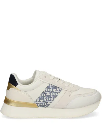 Tommy Hilfiger Monogram Trainers In White