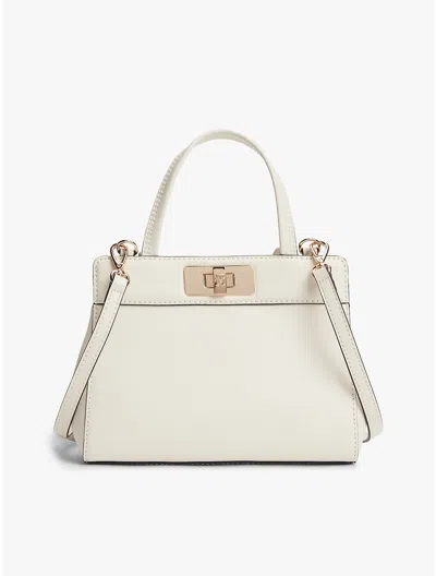 Tommy Hilfiger Monogram Turnlock Mini Satchel Bag In White