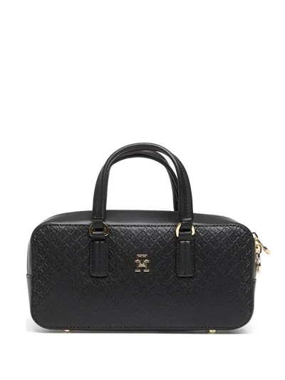 Tommy Hilfiger Monogram-embossed Tote Bag In Black
