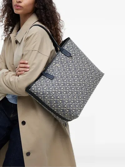 Tommy Hilfiger Monogram-pattern Logo-plaque Tote Bag In Transparent