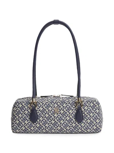 Tommy Hilfiger Monogram-pattern Shoulder Bag In Pink