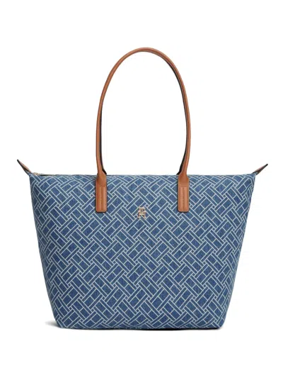 Tommy Hilfiger Monogram-print Tote Bag In Black