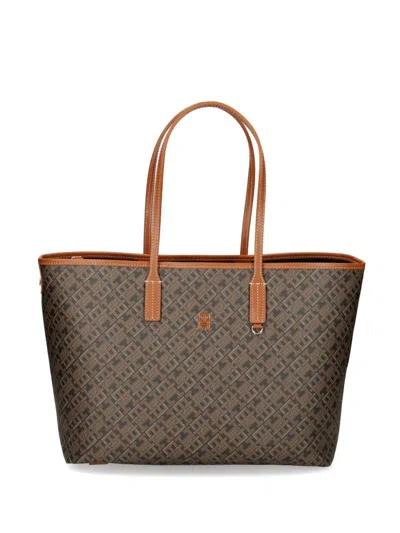Tommy Hilfiger Monoplay Tote Bag In Black