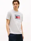 Tommy Hilfiger Americana Monotype Flag Box Mens T Shirt In White