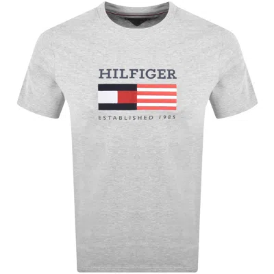 Tommy Hilfiger Monotype Flag T Shirt Grey In Gray