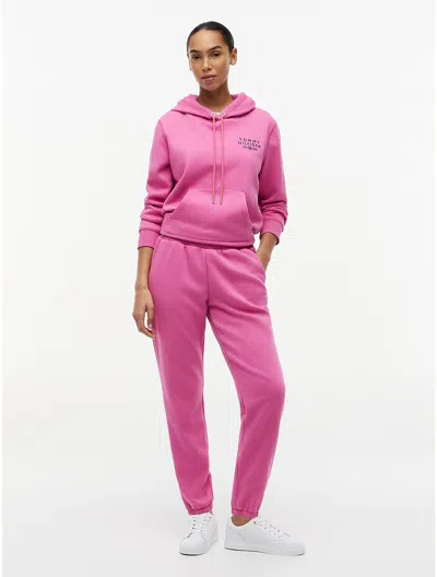 Tommy Hilfiger Monotype Heathered Sweatpant In Pink