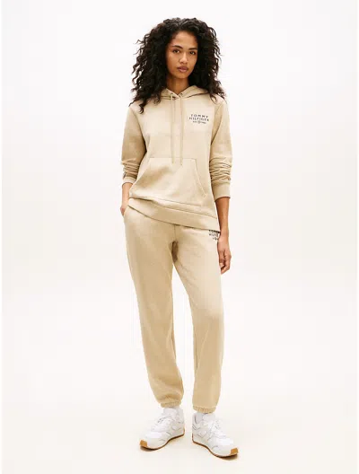 Tommy Hilfiger Monotype Heathered Sweatpant In Neutral