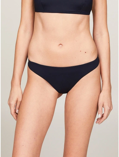 Tommy Hilfiger Monotype Logo Brazilian Bikini Bottom In Navy