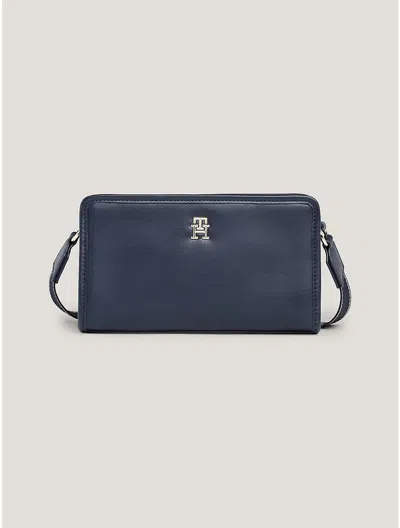 Tommy Hilfiger Monotype Logo Strap Crossbody Bag In Space Blue