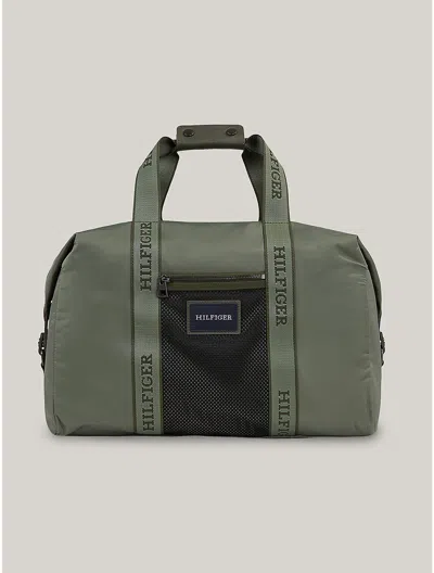 Tommy Hilfiger Monotype Patch Duffle Bag In Green Acres