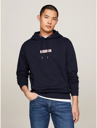 Tommy Hilfiger Monotype Patch Hoodie In Navy