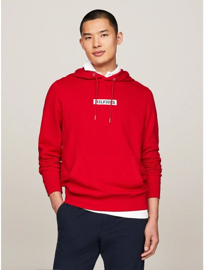 Tommy Hilfiger Men's Monotype Patch Hoodie In Red
