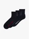 Tommy Hilfiger Monotype Quarter Top Sock 3 In Black