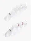 Tommy Hilfiger Monotype Sport Ankle Sock 6 In Lucent White / Multi