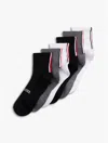 Tommy Hilfiger Monotype Sport Quarter Top Sock 6 In Multi