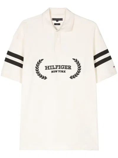 Tommy Hilfiger Mens Calico Monotype Brand-embroidered Cotton Polo Shirt
