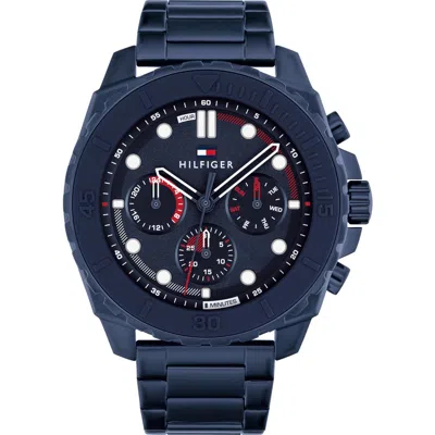 Tommy Hilfiger Morgan Chronograph Bracelet Watch, 48mm In Blue