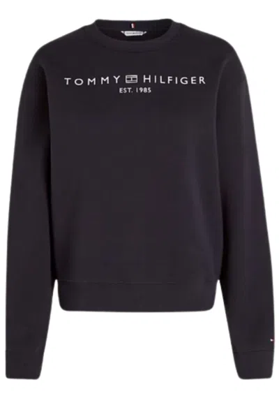 Tommy Hilfiger Morn Reg Corp Logo Sweatshirt C-nk Switshirt In Blu