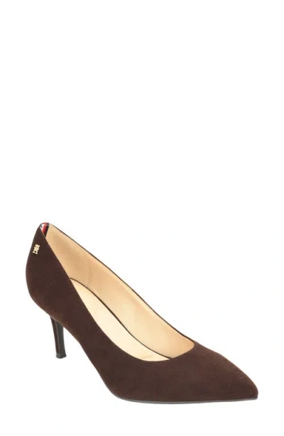 Tommy Hilfiger Motley Faux Leather Pump In Brown