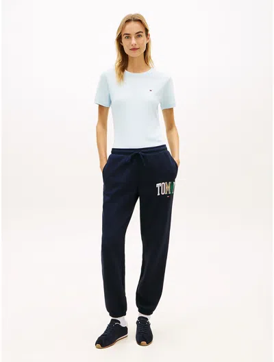Tommy Hilfiger Multicolor Varsity Tommy Logo Sweatpant In Blue