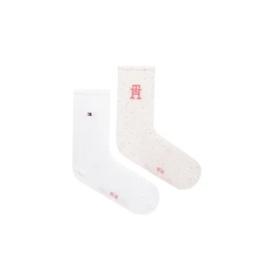 Tommy Hilfiger Multicolor Viscose Sock In White