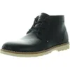 Tommy Hilfiger Natash Mens Lace-up Faux Leather Chukka Boots In Black