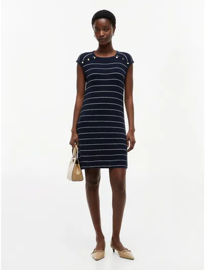 Tommy Hilfiger Nautical Knit Mini Dress In Blue