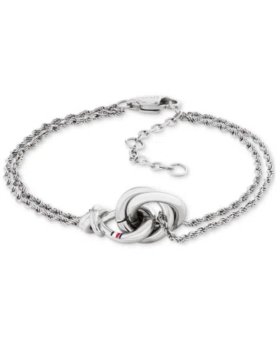 Tommy Hilfiger Nautical Knot Bracelet In Silver