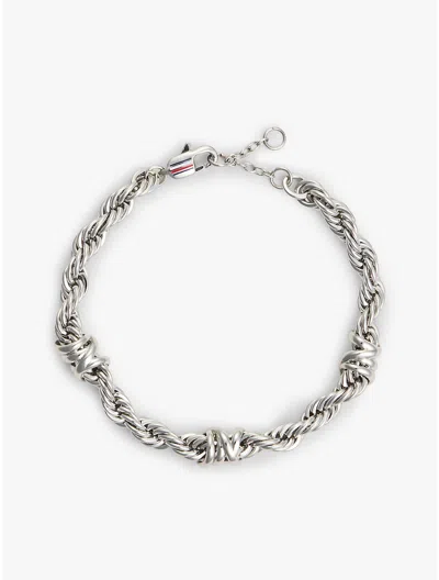 Tommy Hilfiger Nautical Rope Chain Bracelet In Metallic