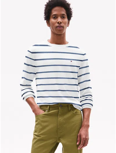 Tommy Hilfiger Nautical Stripe Sweater In Optic White