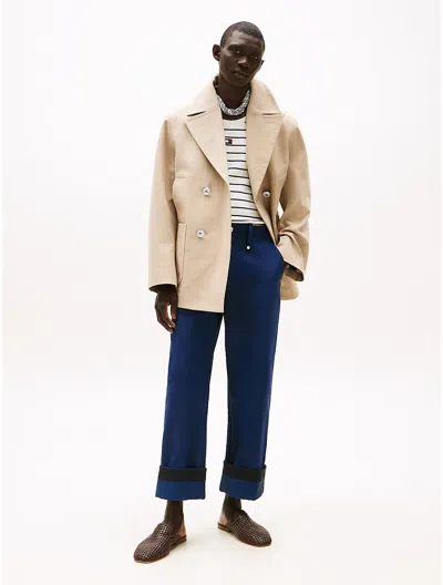 Tommy Hilfiger Navy And Black Tonal Chino In Carbon Navy/black Tonal