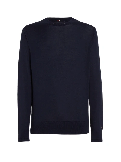 Tommy Hilfiger Navy Blue Crew Neck Sweater
