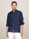TOMMY HILFIGER NAVY BLUE SHIRT WITH LOGO