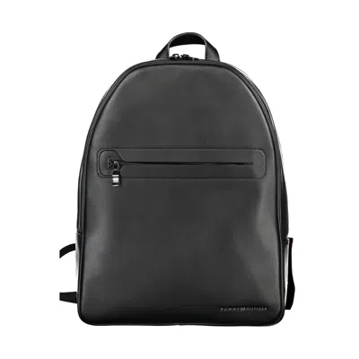Tommy Hilfiger Nero Polyurethane Men Men's Backpack In Black
