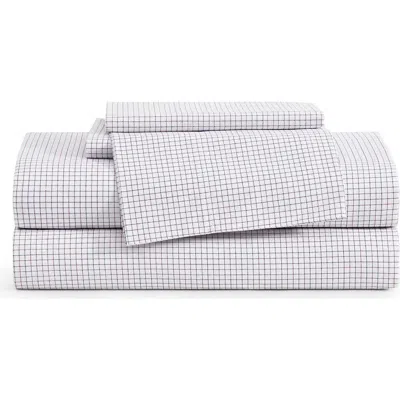 Tommy Hilfiger New England Plaid Cotton Sheet Set In Gray