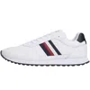 Tommy Hilfiger Lightweight Leather Flag Trainers White In White